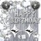 Disco Birthday Party Decorations - 87pcs Disco Happy Birthday Party Decorations Silver Backdrop Disco Birthday Balloons Ball Decor 60s 70s 80s Cool Retro Silver Birthday Decorations Women Men